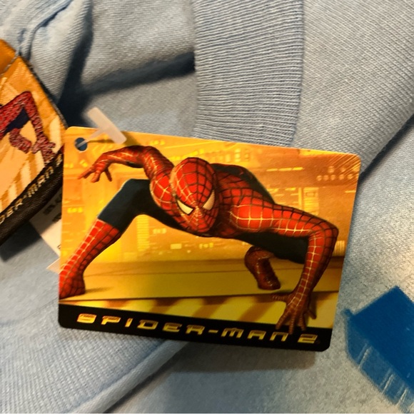 Vtg Y2K 2004 Spider-Man 2 Official Movie Promo TShirt Marvel Blue Mens XL RARE - Picture 8 of 10